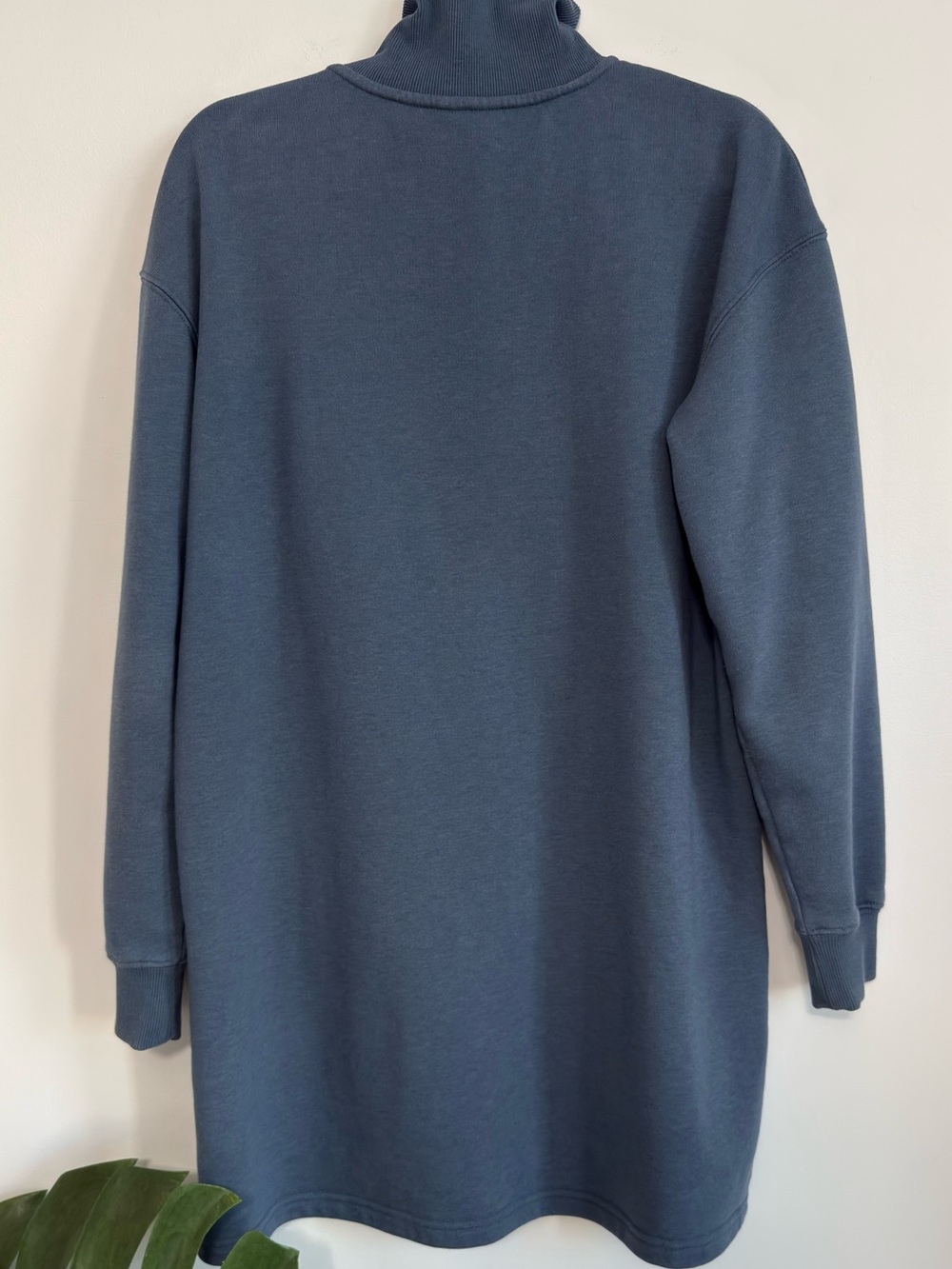Tentree 1/4 Zip Fleece Oversized Dress Womens Small Vintage Blue - Picture 6 of 12
